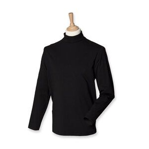 Henbury H020 - Men's Long Sleeved Roll Neck Top Black