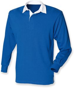 Front Row FR109 - Kids long sleeve plain rugby shirt Royal Blue