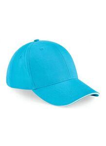 Beechfield BF020 - Athleisure 6 Panel Cap Surf Blue/White