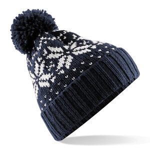 Beechfield BF456 - Fair Isle Snowstar Beanie French Navy/White