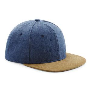 Beechfield BF668 - Suede Peak Snapback Denim Blue