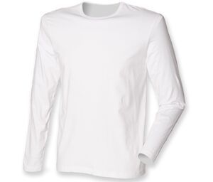 SF Men SF124 - Men's Feel Good Long Sleeved Stretch T White