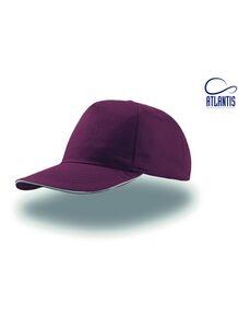 Atlantis AT004 - Start Five Sandwich Cap Burgundy/White