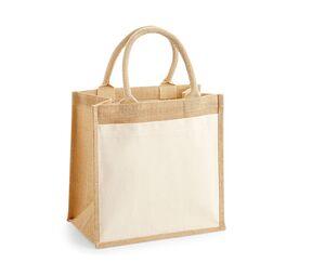 WestFord Mill WM426 - Cotton pucket jute midi tote Natural