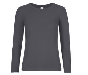 B&C BC08T - Naisten pitkähihainen T-paita Dark Grey