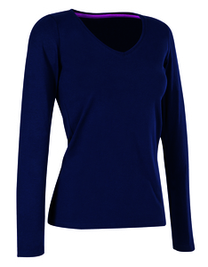 Stedman STE9720 - T-shirt V-neck Claire LS for her Marina Blue