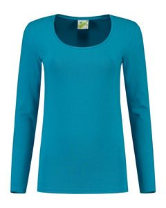 Lemon & Soda LEM1267 - T-shirt Crewneck cot/elast LS for her Turquoise