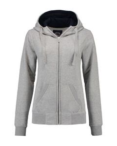 Lemon & Soda LEM3220 - Heavy Sweater Hooded Cardigan for her Grey Heather