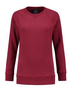 Lemon & Soda LEM3227 - Heavy Sweater Raglan Crewneck for her Cardinal Heather