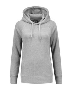 Lemon & Soda LEM3232 - Heavy Sweater Hooded Raglan for her Grey Heather