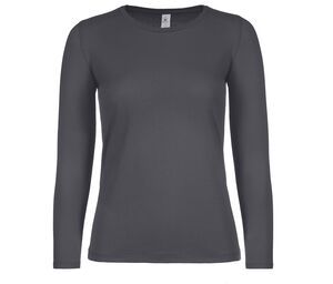 B&C BC06T - Naisten pitkähihainen t-paita Dark Grey