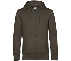 B&C BCU03K - Sweat Capuche zippé KING Khaki