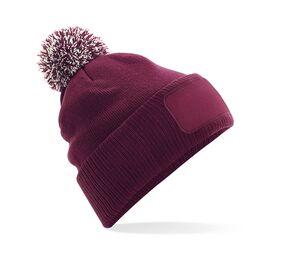 Beechfield BF443 - Snowstar® Beanie with marking area Burgundy / Off White