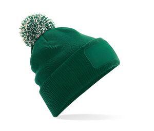 Beechfield BF443 - Snowstar® Beanie with marking area Bottle Green / Off White
