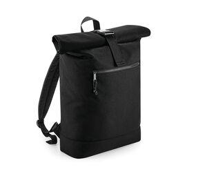 Bag Base BG286 - Backpack with roll-up closure made of recycled material Black