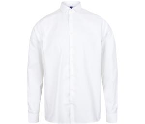 HENBURY HY532 - MEN'S LONG SLEEVED STRETCH SHIRT White