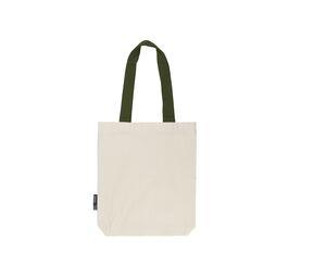 Neutral O90002 - Shopping bag with contrasting handles Nature / Military