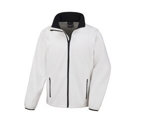 Result RS231 - Mens Printable Soft-Shell Jacket White / Black