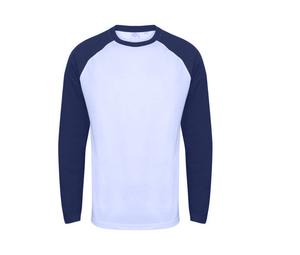 SF Men SF271 - Pitkähihainen baseball-paita White/ Oxford Navy