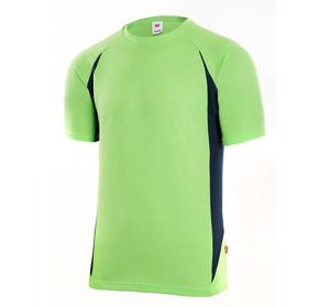 VELILLA V5501 - T-SHIRT TECHNIQUE BICOLORE Lime/ Navy