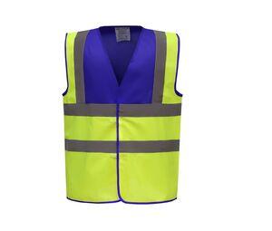 Yoko YK100 - High visibility 2 b&b vest Child (HVW100CH) Royal Blue / Hi Vis Yellow