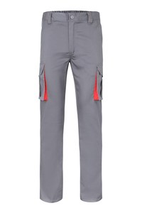 Velilla 103024S - TWO-TONE STRETCH TROUSERS Grey/Red
