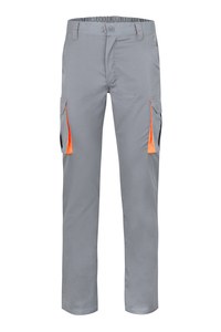 Velilla 103024S - TWO-TONE STRETCH TROUSERS Grey/Orange