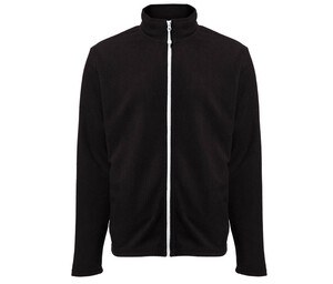 BLACK&MATCH BM700 - Men's zipped fleece jacket Black / White