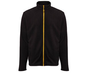 BLACK&MATCH BM700 - Men's zipped fleece jacket Black / Gold