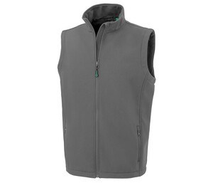 RESULT RS902M - MENS RECYCLED 2-LAYER PRINTABLE SOFTSHELL BODYWARMER Workguard Grey