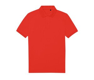 B&C BCU428 - Men's 65/35 recycled polyester poloshirt Pop Tomato